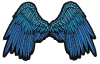 Small Beautiful Angel Wings Blue Patch | Embroidered Patches