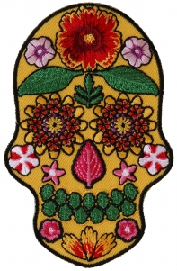 Flower Skull Yellow Patch
