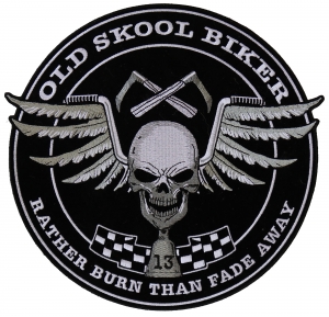 Old skool Biker Skull Patch