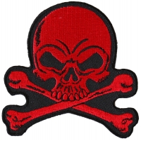 Red Skull and Crossbones small Patch