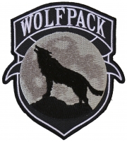 Wolfpack Patch Wolf Howling Moon Silhouette