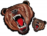 Brown Bear White Teeth Two Piece Patch Set Brown Bear White Teeth Two Piece Patch Set