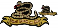 Don't Tread On Me Gadsden Snake Patch Set Small And Large Don't Tread On Me Gadsden Snake Patch Set Small And Large