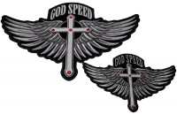 God Speed Christian Patches 2 Piece Small And Large Set God Speed Christian Patches 2 Piece Small And Large Set