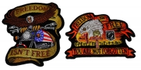 Set of 2 Freedom Isn't Free Eagle Patches Set of 2 Freedom Isn't Free Eagle Patches