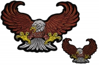 Set of 2 Small and Large Brown Eagle Patches