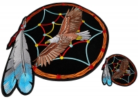 Set of 2 Small and Large Eagle in Dreamcatcher Patches Set of 2 Small and Large Eagle in Dreamcatcher Patches