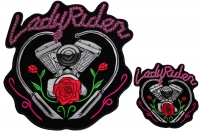 Set of 2 Small and Large Lady Rider Patches Set of 2 Small and Large Lady Rider Patches