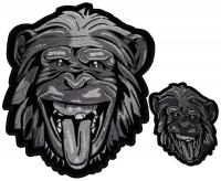 Set of 2 Small and Large Silver Gorilla Patches Set of 2 Small and Large Silver Gorilla Patches