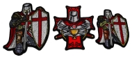 Set of 3 Red Knight Patches Set of 3 Red Knight Patches