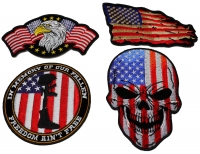 Set of 4 Patriotic American Flag Patches Set of 4 Patriotic American Flag Patches