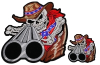 Shotgun Barrel Patch Set Skull Cowboy Small And Large Shotgun Barrel Patch Set Skull Cowboy Small And Large