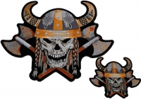 Viking Patch Set Small And Large Skull Axes Horned Helmet Viking Patch Set Small And Large Skull Axes Horned Helmet