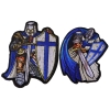 Blue Knights Iron on Patches Set of 2