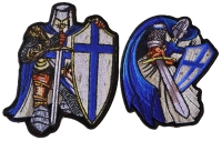 Blue Knights Iron on Patches Set of 2 Blue Knights Iron on Patches Set of 2