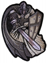 Silver Cape Templar Knight Patch