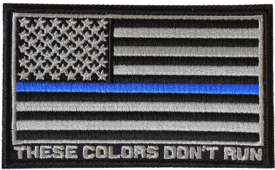 USA American Flag Iron On Patch Red White Blue Gold Border Police Fireman Biker 
