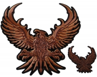 Brown Eagle Small and Large Patch Set