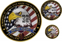 Fallen Heroes Patches Small Medium and Large Set of 3 Patches