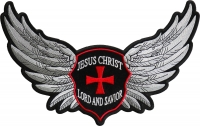 Jesus Christ Lord and Savior Wings Large Christian Back Patch