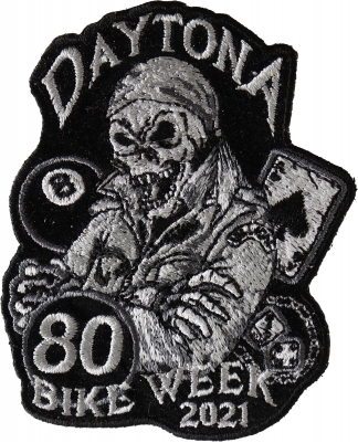 Bike Week 2016 Daytona Beach 75th Large Back Patch Embroidered; Skulls Party
