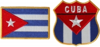 Cuban Flag and Shield Combo Patch Set