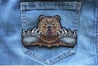 Brown Bear Claws Iron on Patch Brown Bear Claws Iron on Patch