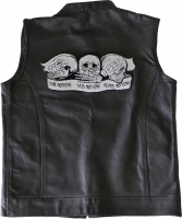 Heard Nothing Saw Nothing Said Nothing Large Skulls Patch