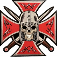 Maltese Cross Skull Knight Patch