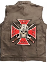 Maltese Cross Skull Knight Patch