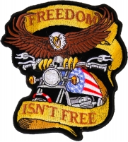 Patriotic Eagle Biker Small Patch Freedom Isn't Free