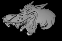 Cartoon Wolf Pin