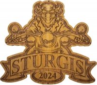 Buffalo Biker Sturgis 2024 Wood Sign