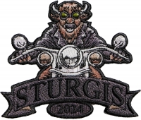 Sturgis 2024 Patch Buffalo Biker Riding Motorcycle