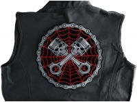 Piston Web Skulls Large Back Patch
