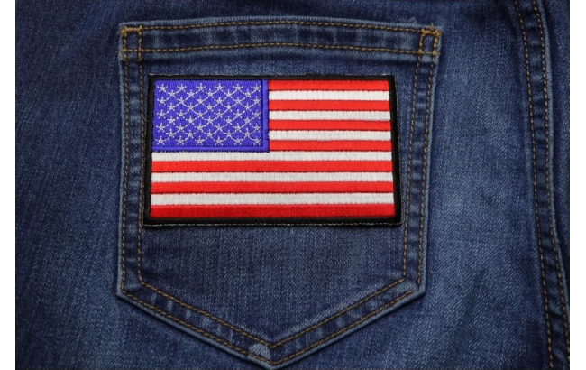 Reflective American Flag In Color Large 10 Inch Back Patch | American Flag Patches - Foto 6