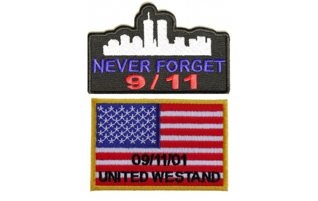 9-11 memorial patch 9.11.01 Never Forget flag Tactical Morale Hook Patch Forset