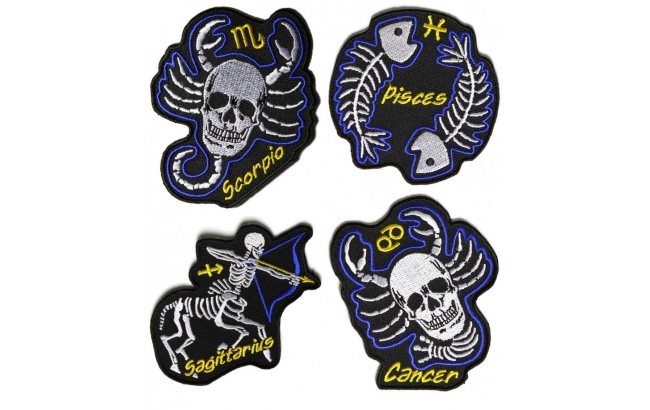 Zodiac Patches Virgo Patch Custom Patches.3*3 Inch Zodiac Patches Iron on Sew on,Hook and loop Patches. Astrology Patches Cool Patches