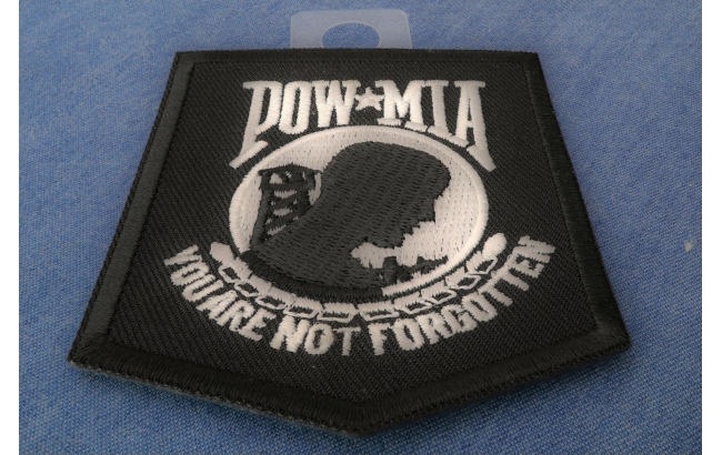 Emblema Militare Ferro Su Ferro Emblema Militare Ricamato POW-MIA Vietnam Guerra - Toppa Nera E Rossa Per Veterani, Ferro Su Ferro Emblema Militare Veterano - Foto 7