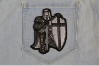 Black And White Crusader Knight Small Patch Black And White Crusader Knight Small Patch
