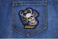 Cancer Skull Zodiac Sign Patch Cancer Skull Zodiac Sign Patch