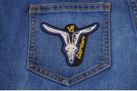 Capricorn Skull Zodiac Sign Patch Capricorn Skull Zodiac Sign Patch