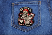 Daytona 2017 Bike Week Biker Skull Patch Daytona 2017 Bike Week Biker Skull Patch