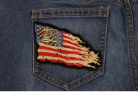 Don't Tread on Me Tattered US Flag Patch Don't Tread on Me Tattered US Flag Patch