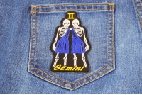 Gemini Skull Zodiac Sign Patch Gemini Skull Zodiac Sign Patch