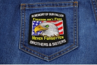 In Memory Of Our Fallen Military Brothers And Sisters Patch | Embroidered Patches In Memory Of Our Fallen Military Brothers And Sisters Patch | Embroidered Patches