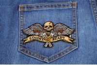 Loaded And Ready Skull Wings Guns Small Patch | Embroidered Patches Loaded And Ready Skull Wings Guns Small Patch | Embroidered Patches
