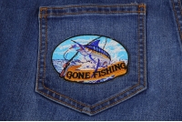 Marlin Gone Fishing Small Patch | Embroidered Patches Marlin Gone Fishing Small Patch | Embroidered Patches