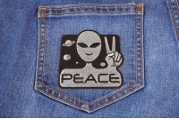 Peace Alien Fun Patch | Embroidered Patches Peace Alien Fun Patch | Embroidered Patches