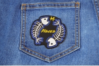 Pisces Skull Zodiac Sign Patch Pisces Skull Zodiac Sign Patch